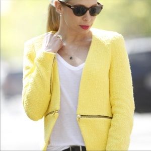 Zara Tweed Yellow Blazer-M